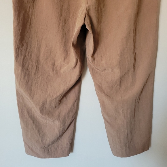 Vince Women's Mid Rise Pleated Pull-On Pant Tencel Camel Brown Size XL - Picture 7 of 10